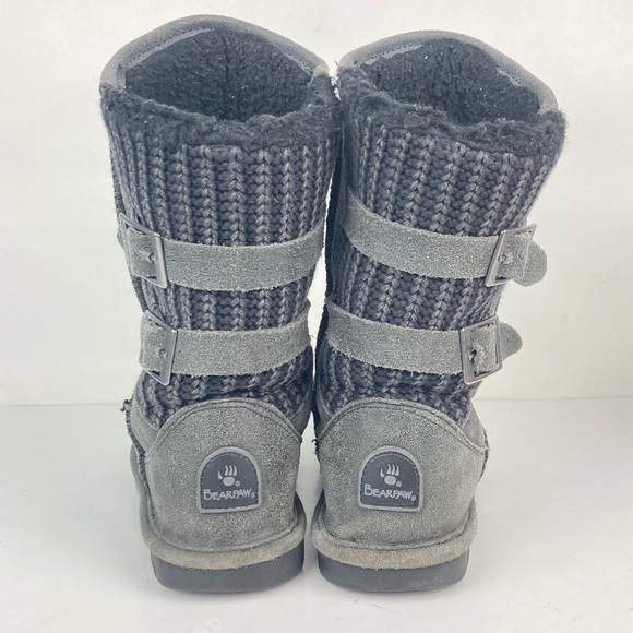BEARPAW Boshie Suede and Washed Knit Boots - Picture 5 of 16